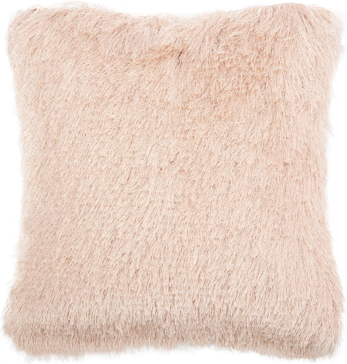 Amazon Com Safavieh Cali Shag Throw Pillow 12 X 20 Blush