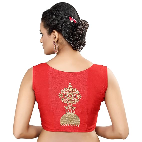 Women's Poly Raw Silk Saree With Blouse Piece