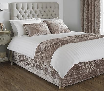 Riva Paoletti Verona Bed Wrap Oyster Beige Velvet Feel