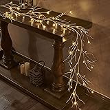 LITBLOOM Lighted Birch Garland 6FT 48 LED Battery Operated with Timer Pre-lit Twig Vine Lights for Christmas Holiday and Part