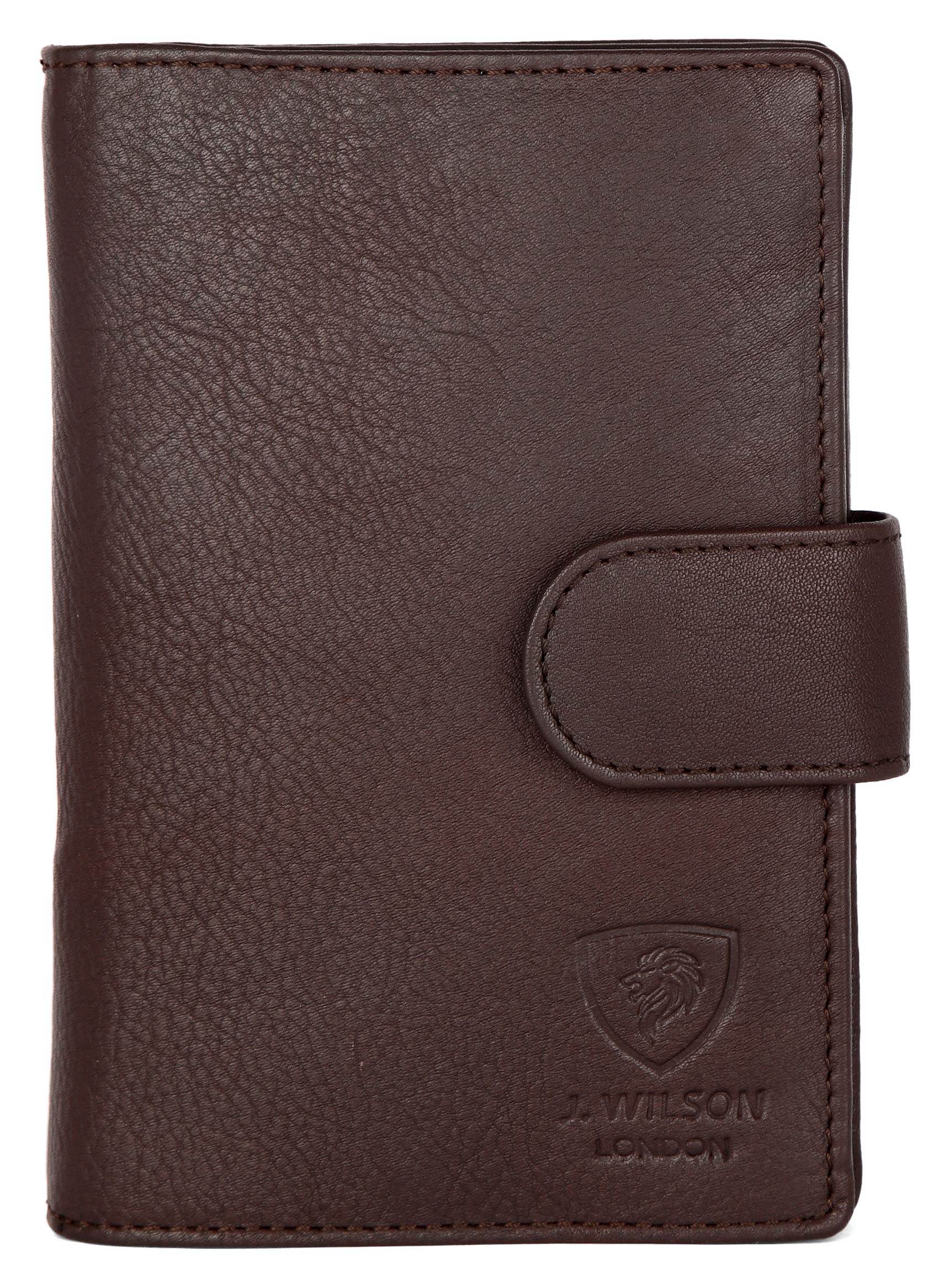 J. Wilson London Ladies RFID Safe Designer Leather Purse Card Women Wallet Zip Pocket Boxed