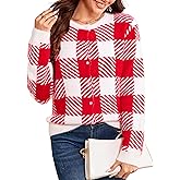 Simplee Womens Christmas Cardigan Casual Funny Reindeer Button Knit Open Front Cute Sweater for Holiday Party