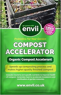 Envii Compost Accelerator - Bio Kompostbeschleuniger - Schnellkomposter mit Mikroorganismen- 12 Tabs behandelt 5m