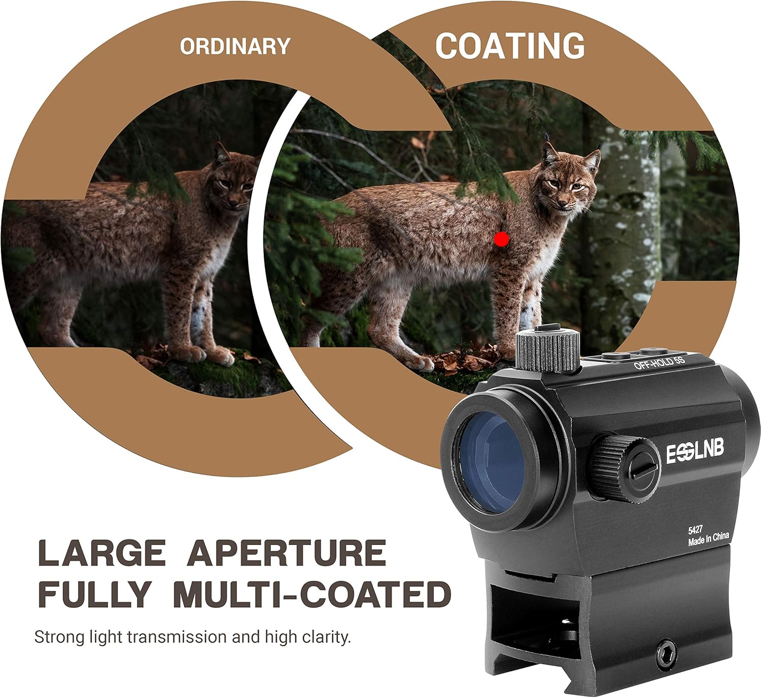 ESSLNB Red Dot Sight 5 Brightness Settings Airsoft Nigeria 3 thumbnail image