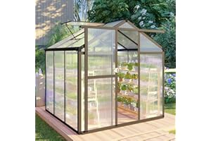 FLY BY YAN CQZY 6x6 FT Greenhouse for Outdoors,Green House for Outside,Dark Gray