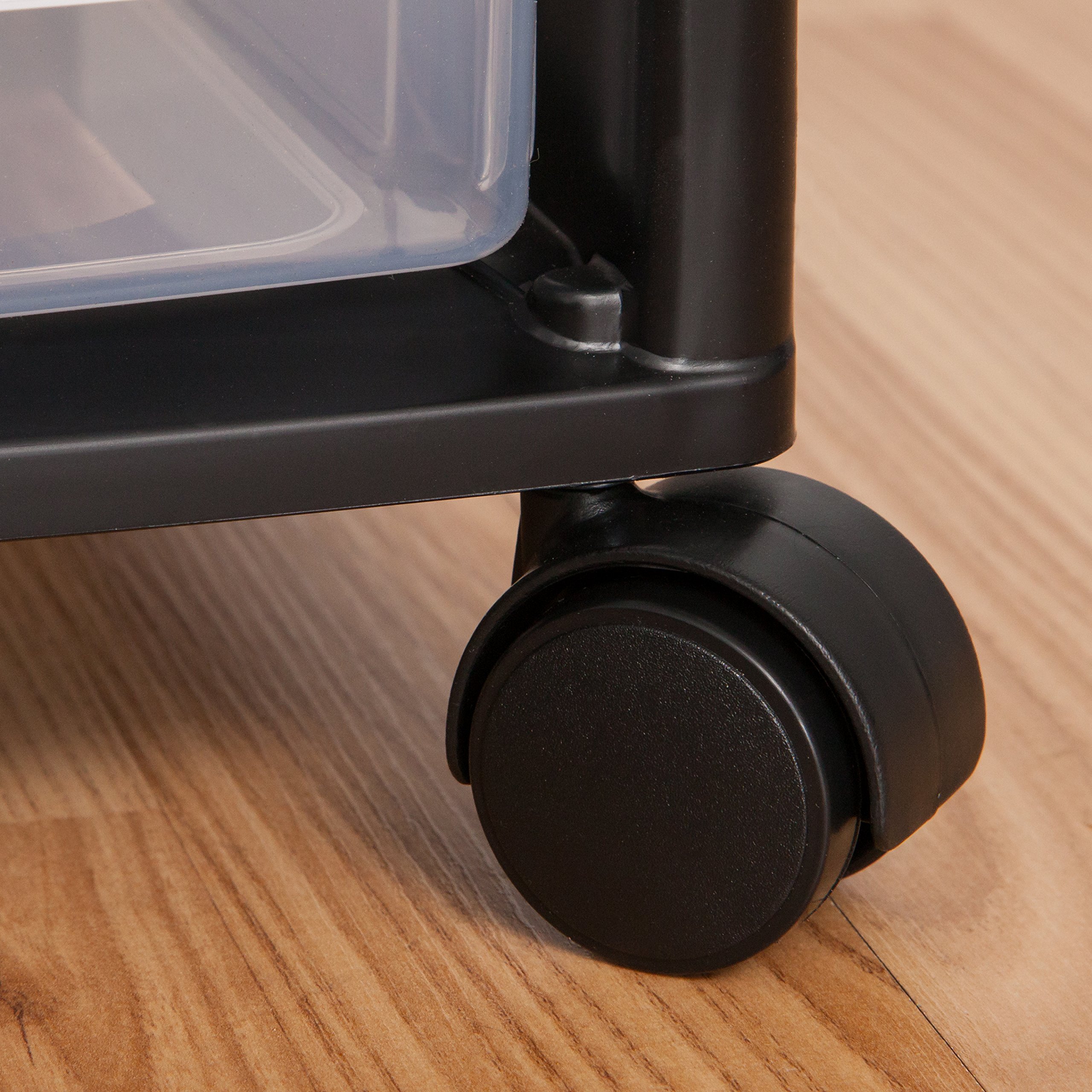 IRIS 6-Drawer Scrapbook Cart with Organizer Top, Black