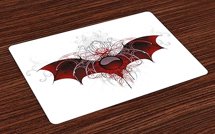 Amazon Com Lunarable Vampire Place Mats Set Of 4 Round With