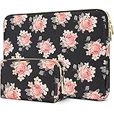 DOMISO 17 inch Laptop Sleeve Protective Case Cover Compatible with 17-17.3 inch HP Dell ASUS Lenovo Chromebook,Waterproof Computer Cases Bag with Accessory Pouch,Black