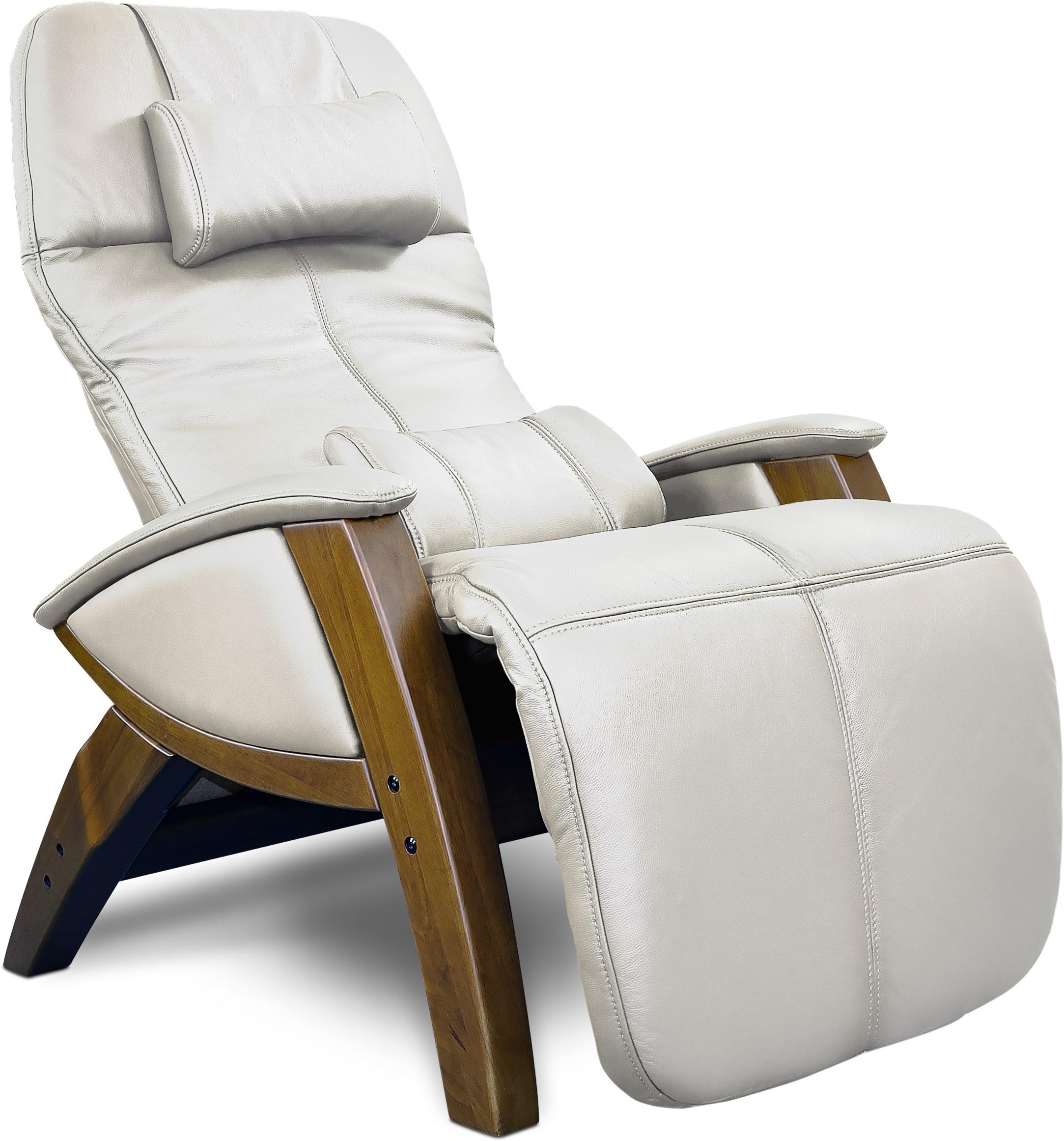 Svago Benessere Ivory Leather Walnut Base