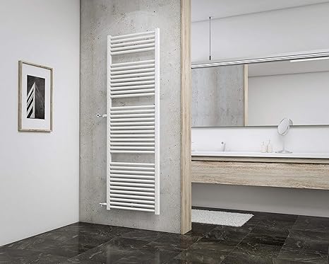 Schulte EP1690050 04 Badheizkörper München Spezial mit seitlichem Anschluss, 177 x 60 cm, Nabenabstand 90 cm, 900 Watt Leistu
