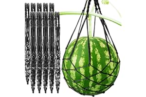 UCANDY Pack 10 Melon Hammock Watermelon Nets,Melon Hammock for Trellis Heavy Duty Watermelon Nets,Perfect for Growing Cantaloupe Black