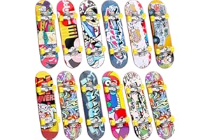 CHARNIOL 12 Pack Collectible Fingerboards Finger Skateboards Toy Mini Fingerboards Skateboards Set Finger Toy Skateboards Gifts for Skate Lovers Finger Skater Finger Party Favors Random Style (Multi Style)
