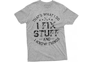 SILVER LAKE T-SHIRTS Men's Funny I fix Stuff T-Shirt Mechanic Engineer Garage Tee Shirt