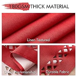 MIULEE Christmas Red Thick Polyester Linen