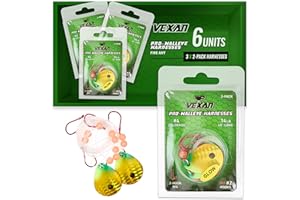 Vexan Glow Walleye Spinner Rig - Worm & Crawler Harnesses for Live Bait Fishing