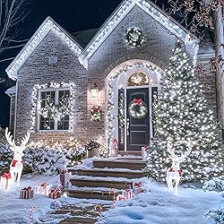 JMEXSUSS 2 Pack Solar Christmas Lights Outdoor