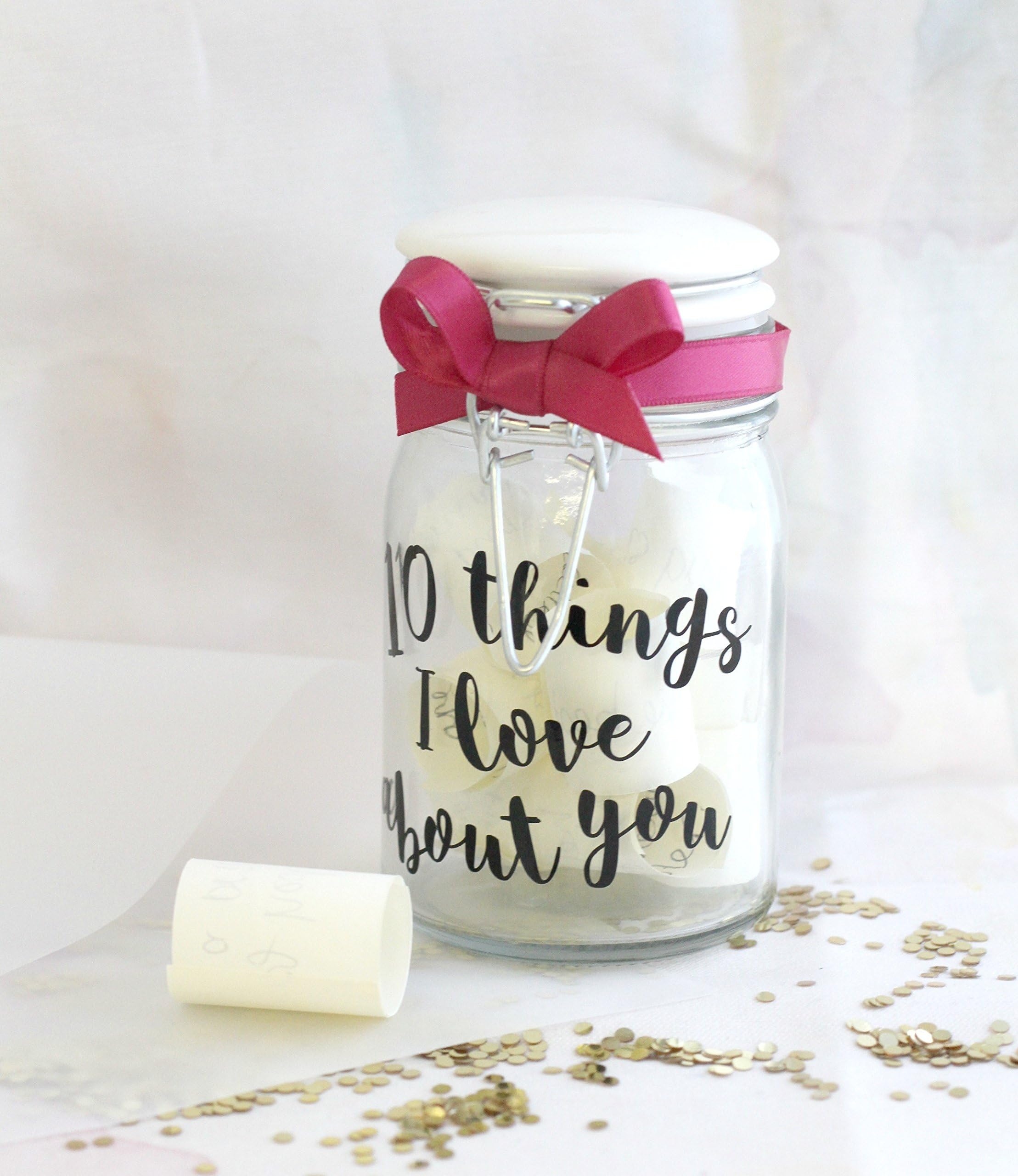 Personalized '10 Things I Love About You' Jar