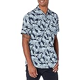 Amazon Essentials Men's Regular-Fit Short-Sleeve Print Shirt