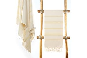 Cacala Lightweight and Thin Turkish Beach Towel 100% Cotton Sand-Free and Quick-Drying Goodness Perfect as an Extra Large Travel Towel, Beach Accessory, or Gift for Beach Lovers, 37 x 70