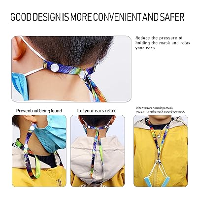 Buy Kids Face Mask Lanyards With Safety Breakaway Clasp Ear Saver Holder Online In Indonesia B08ndf3sl5