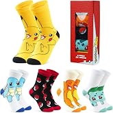 Pokemon Boys Socks 5 Pack Pikachu Ankle Socks Stretchy Breathable Crew Socks for Boys Girls Teenagers Women - Pokemon Gifts