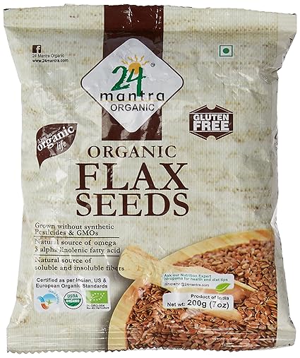 24 Mantra Organic Flax Seeds, 200g
