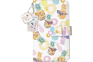 Holoary Wallet Photo Album for 108 Pockets, Fujifilm Instax Mini Album 2x3" Photos, Instax Album, Polaroid Snap (Pineapple Juice)