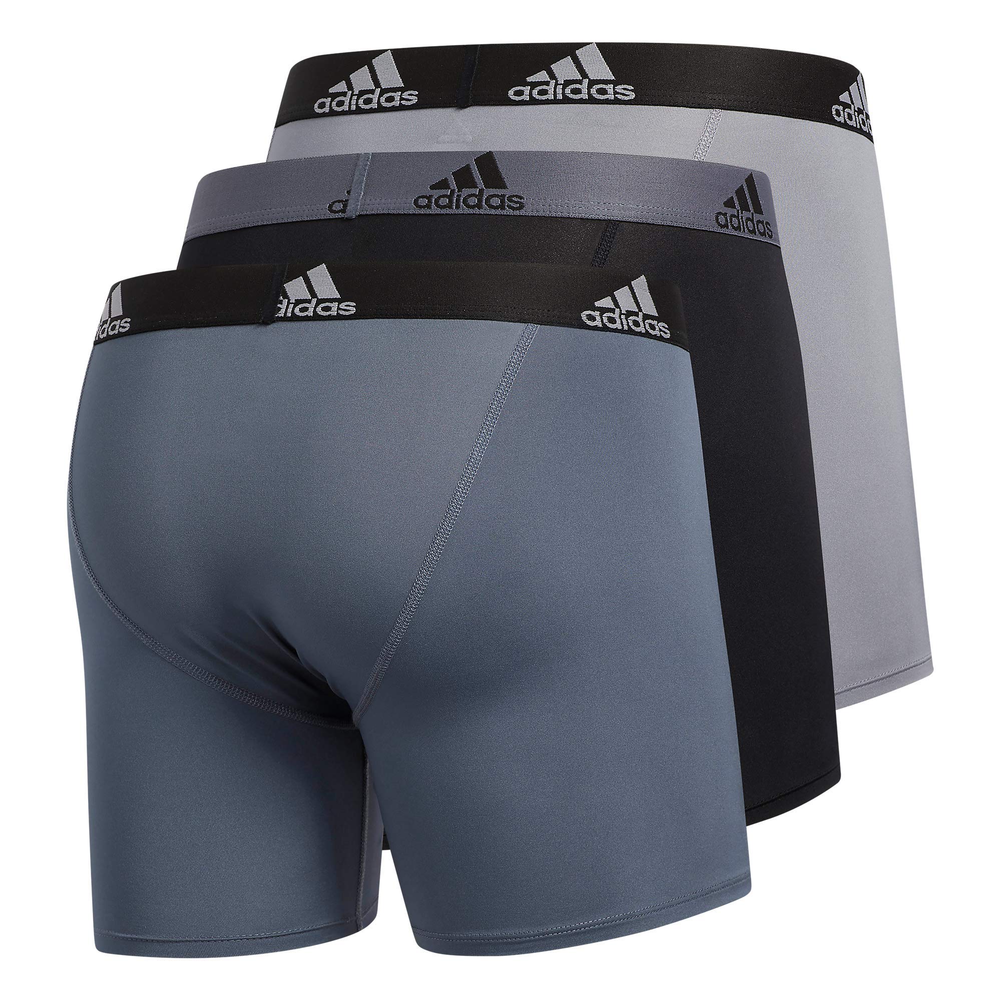 adidas Men's Microfiber Boxer Briefs Underwear (Multipack) Athletic Stretch-Fit