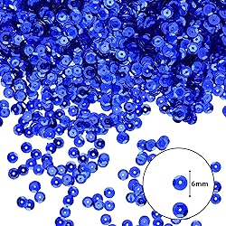 Mandala Crafts 20000 Dark Blue Sequins for Crafts