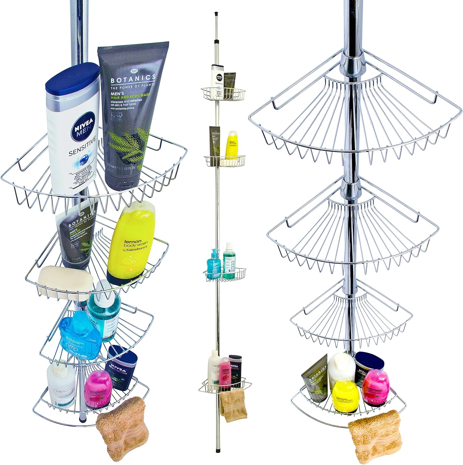 Shower Caddy/ 4 Tier Bathroom Shelf Units/ Tidy Storage Amazon.co.uk