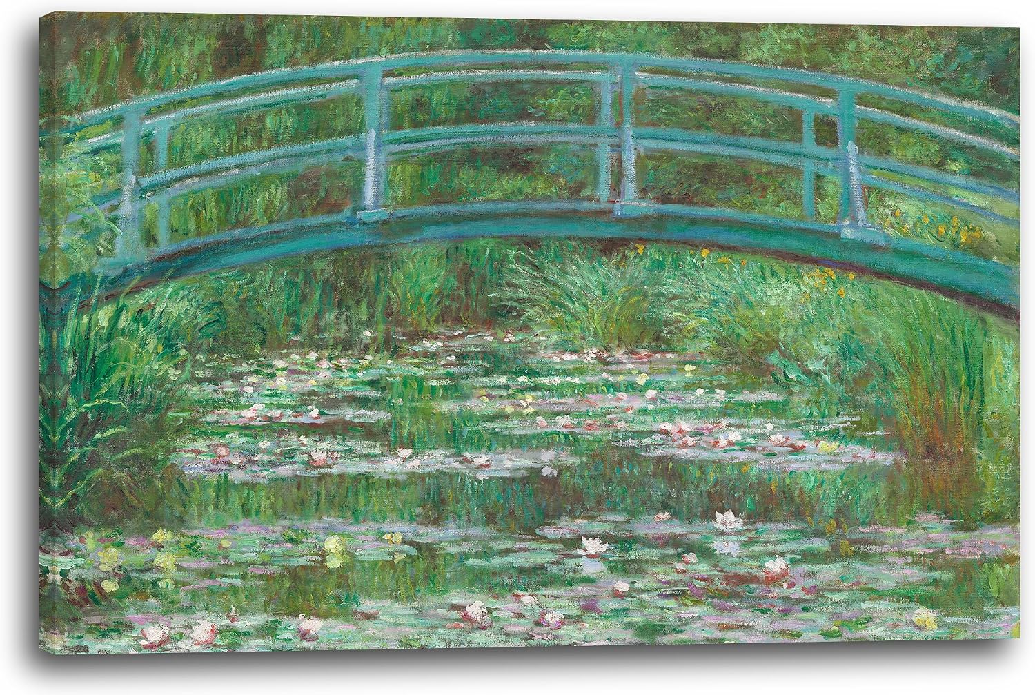 Toile Imprimée Claude Monet 'La Seine à Giverny' (1897) - 120x80 Cm - Châssis Bois - Fabriqué Main En Allemagne