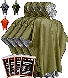 PREPARED4X Emergency Poncho with Mylar Blanket