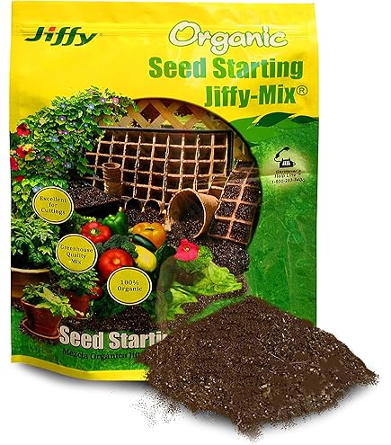 Amazon.com : Jiffy Natural & Organic Seed Starting Soil Mix, 16 QT