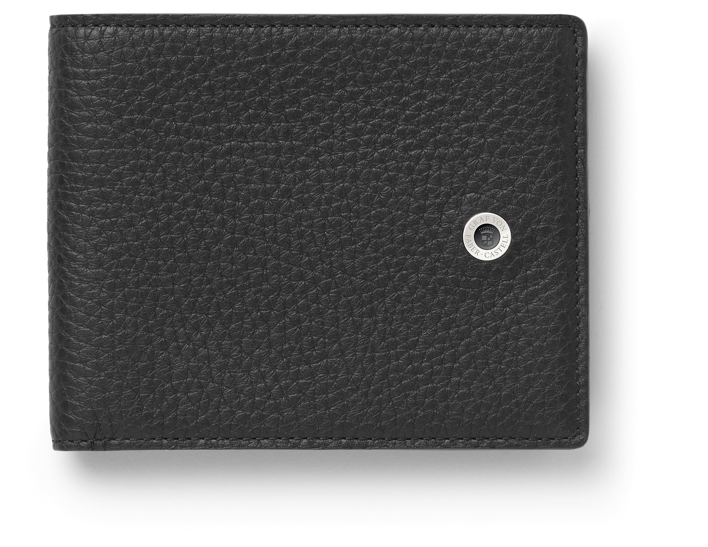 Graf von Faber-Castell 118697 - Credit Card Holder Cashmere Black with Card Slots and Note Compartment, Black, 10 cm, Credit Card case