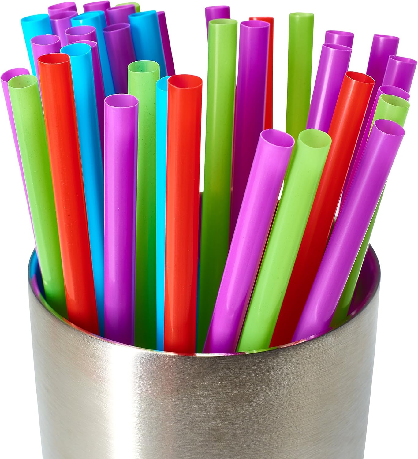 Drinking Straws 500 Count BPAFree MultiColored Disposable Plastic