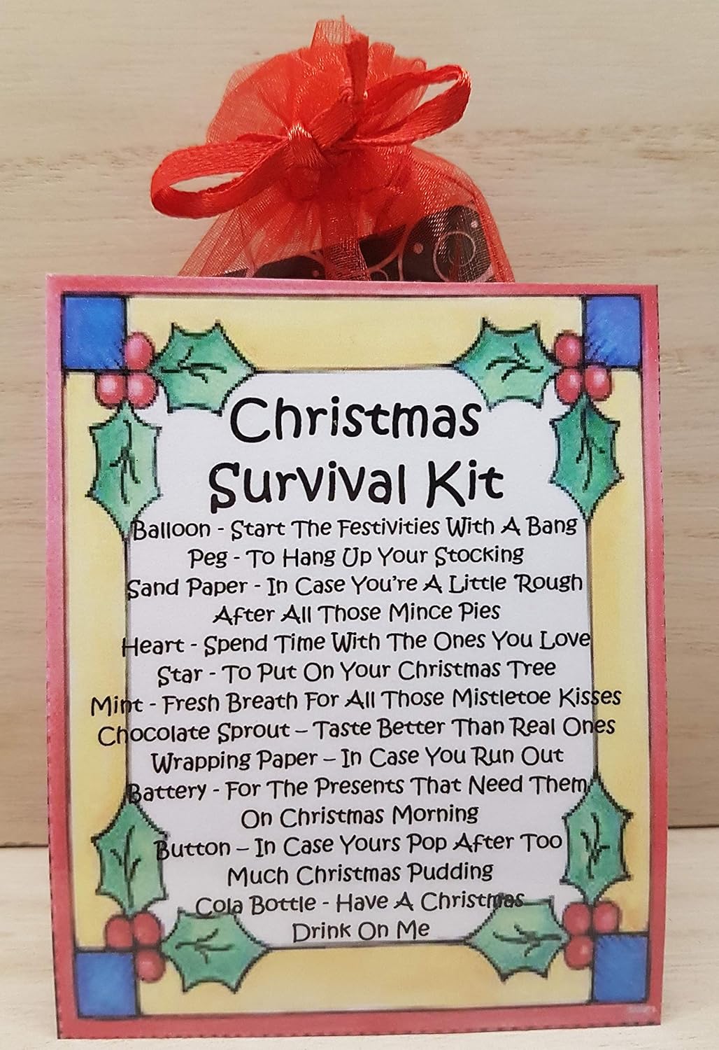 Christmas Survival Kit A Unique Fun Novelty Gift/Secret Santa/Stocking Filler Amazon.co.uk