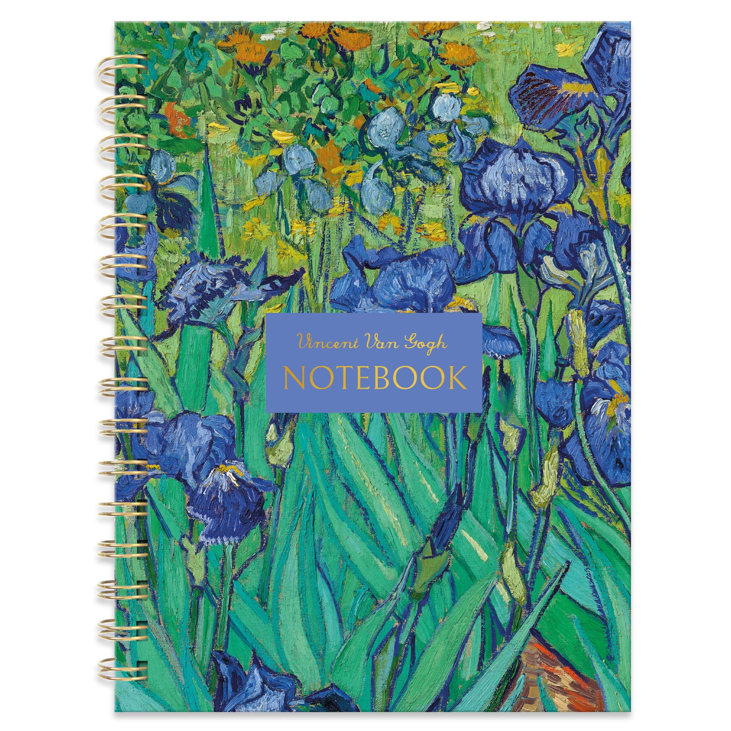 Van Gogh Irises A5 Notebook | Spiral Bound with Dividers | Lined Pages for Journaling & Notes | Stationery Gift for Art Lovers