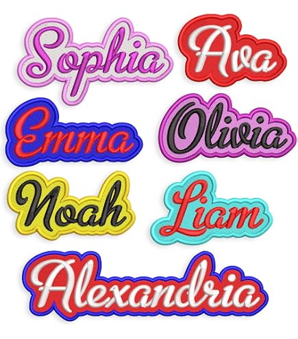 Custom Name Patch Stripes Badge 10X2.5CM,8X5CM,10X4CM, 8X2.5CM,12X2.5CM