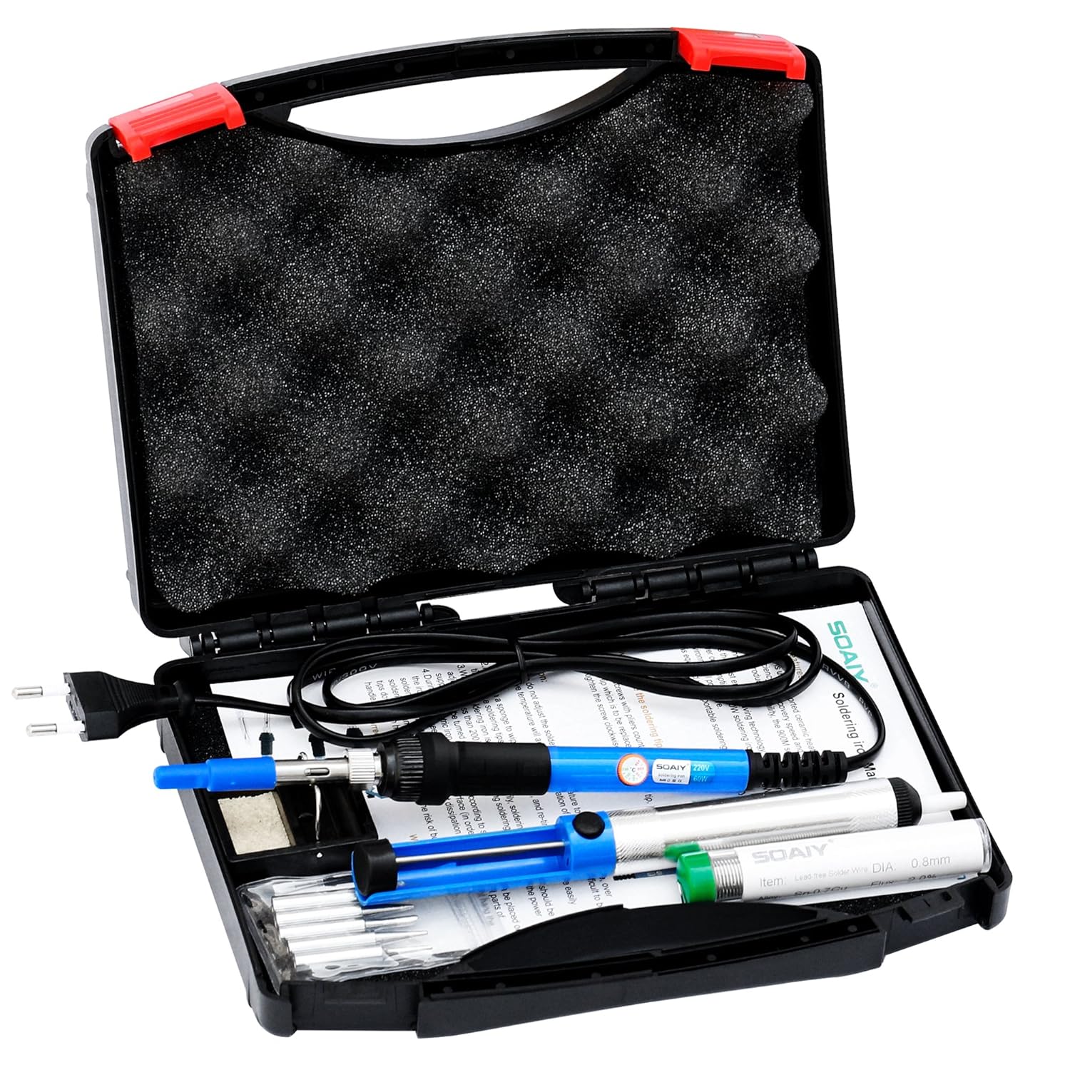 Soaiy®  Kit de soldador Soldador Electrico W V Temperatura Regulable 