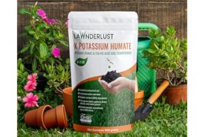 Lawnderlust Professional Grade X Potassium Humate 100% Soluble Powder (500g) – Makes 500L of Liquid Soil Conditioner – High-P