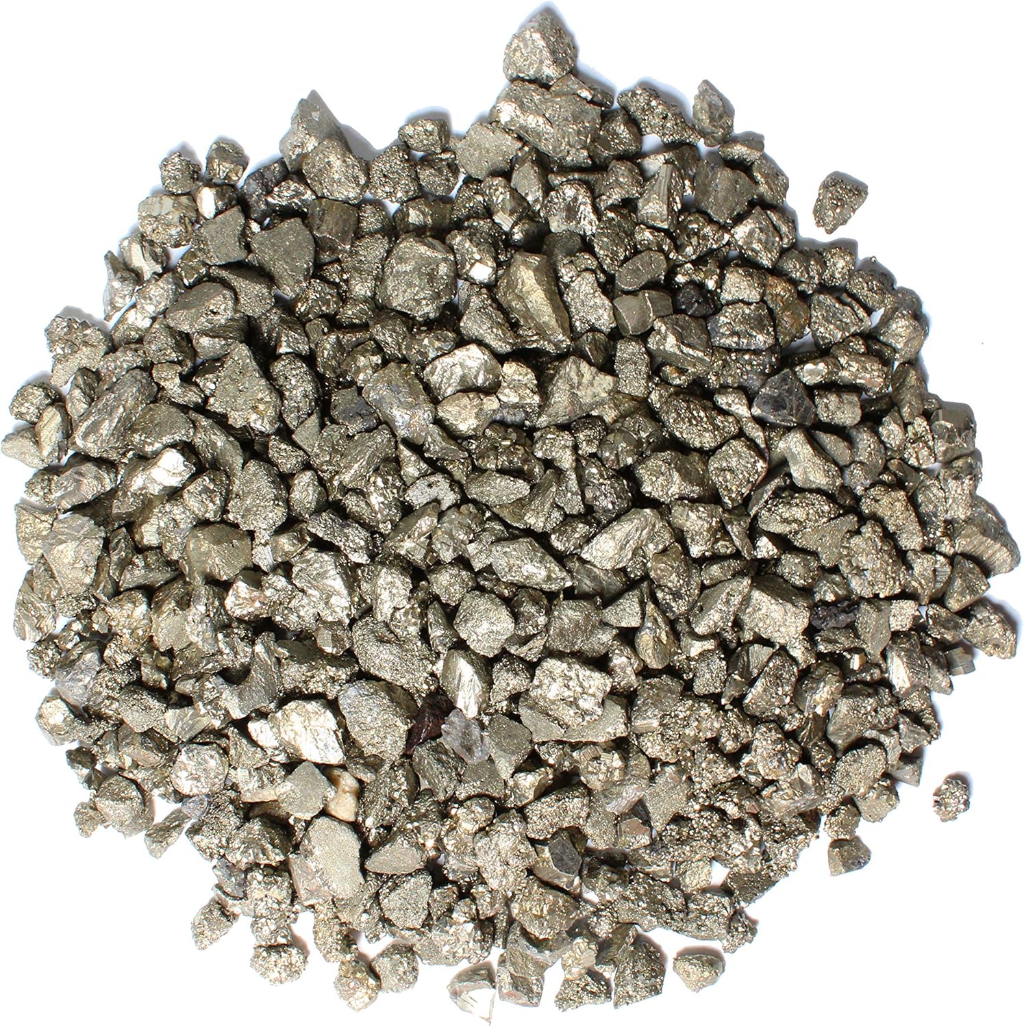 Indoor Fountains & Accessories - 1/2 Lb Pyrite Fools Gold Chips - Iron Pyrite Raw Crystal Stones - Healing Crystals - Raw Natural Rough Stones - Crystal Healing Stones