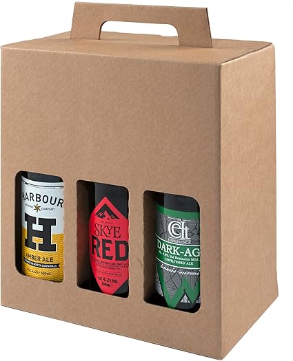 Botella de cerveza y sidra, caja de cartón resistente para 6 botellas de 500 ml – un