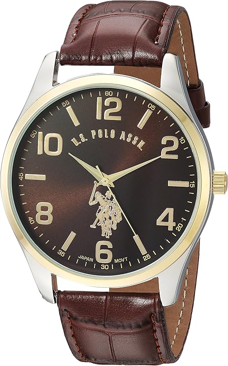 U.S. Polo Assn. Classic USC50225 Reloj de hombre con banda de cuero en