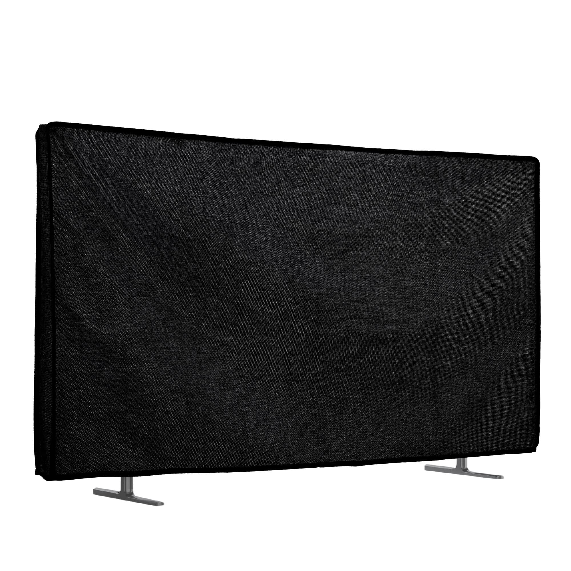 kwmobile 55" TV Cover - Black Linen Dust Protector