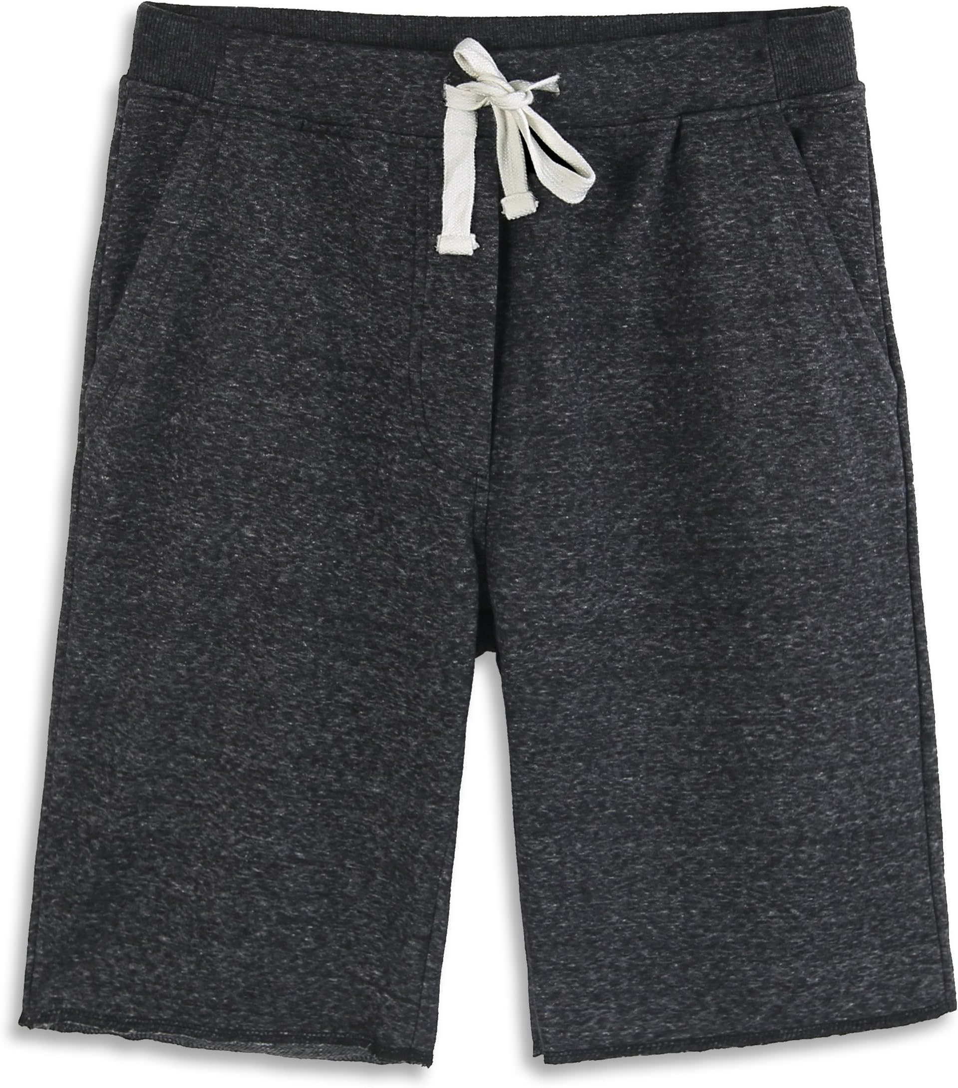HARBETHMen's Casual Soft Cotton Elastic Fleece Jogger Gym Active Running Hiking Pocket Shorts