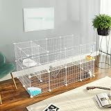 SONGMICS 2-Floor Pet Playpen 36 Panels 143x73x71 cm White LPI02W view 3