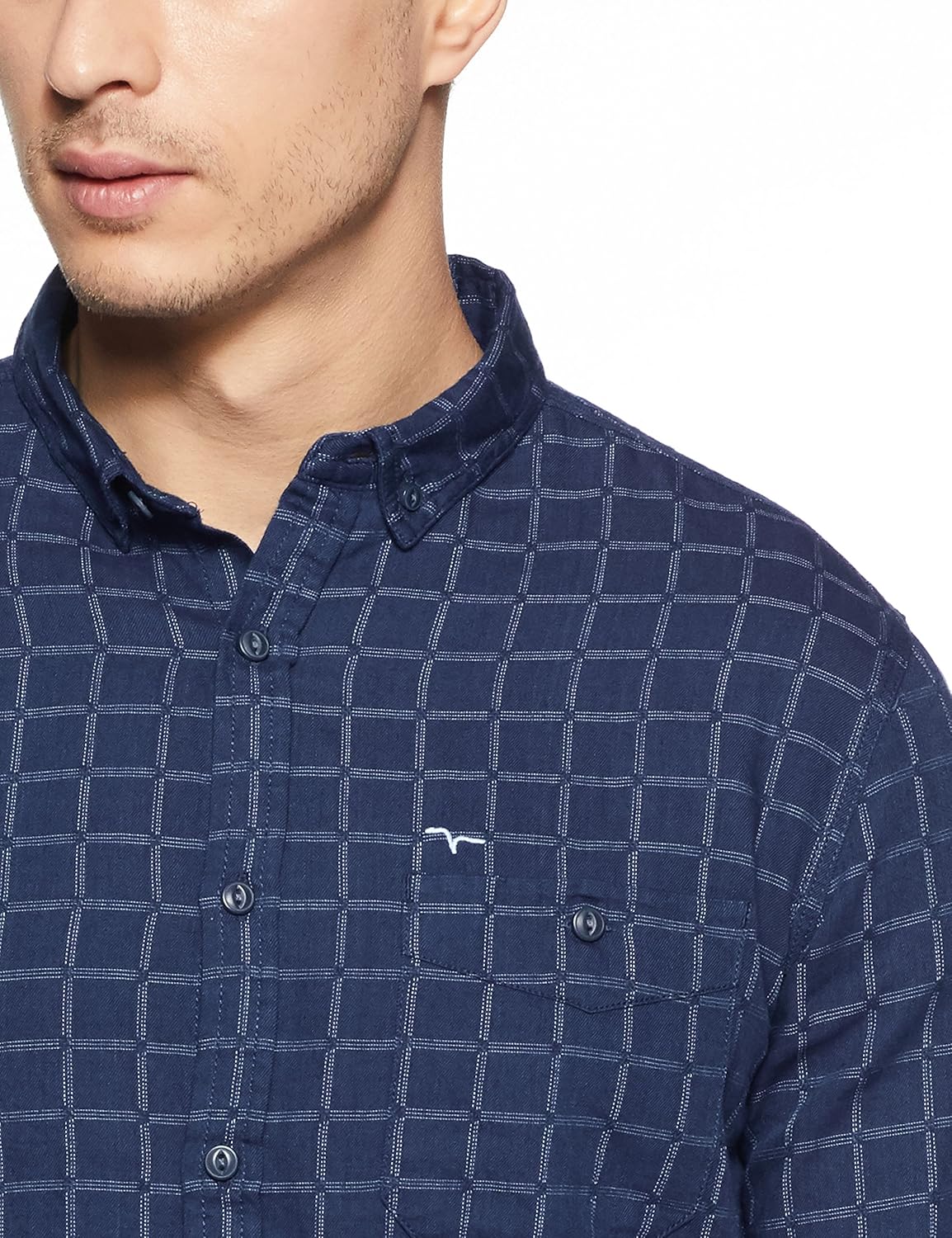 flying machine men's checkered slim fit casual shirt