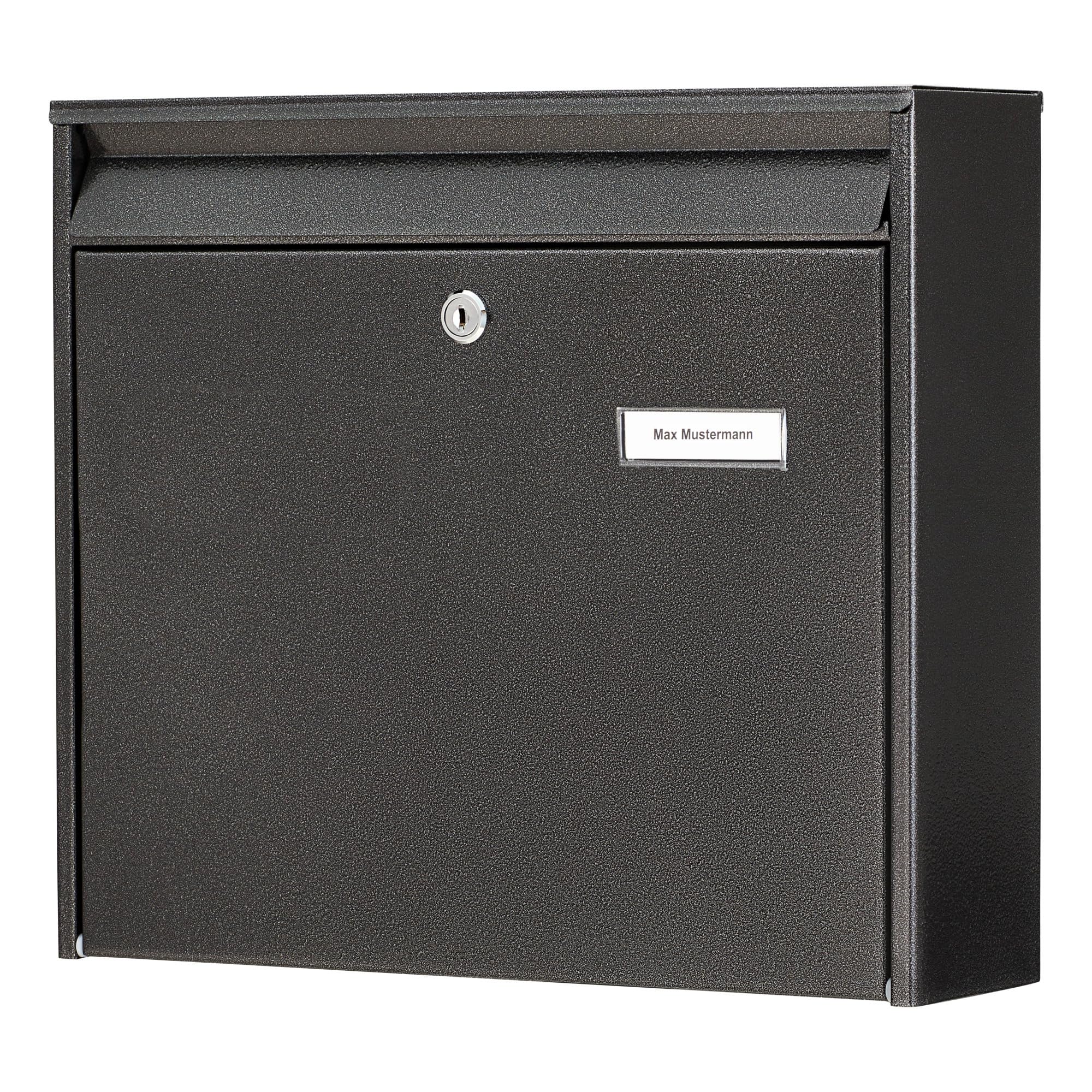 Burg-Wächter Conditioner Letter Box A4 Stapled Galvanised Steel Mail Slot in 5877 E Iron