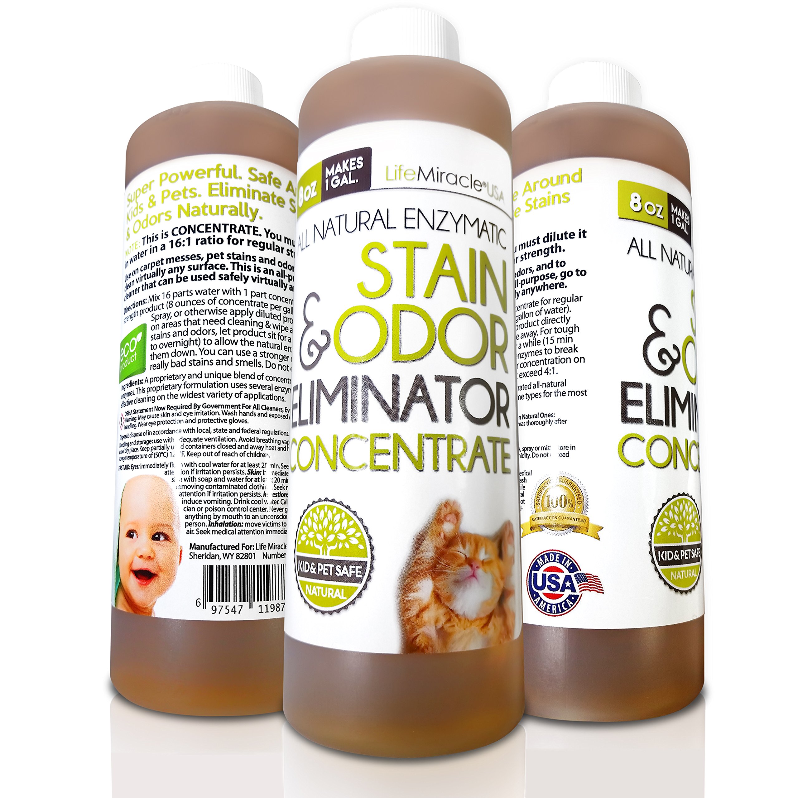 Enzyme Cleaner CONCENTRATE. Safe, All Natural Carpet Cleaning and