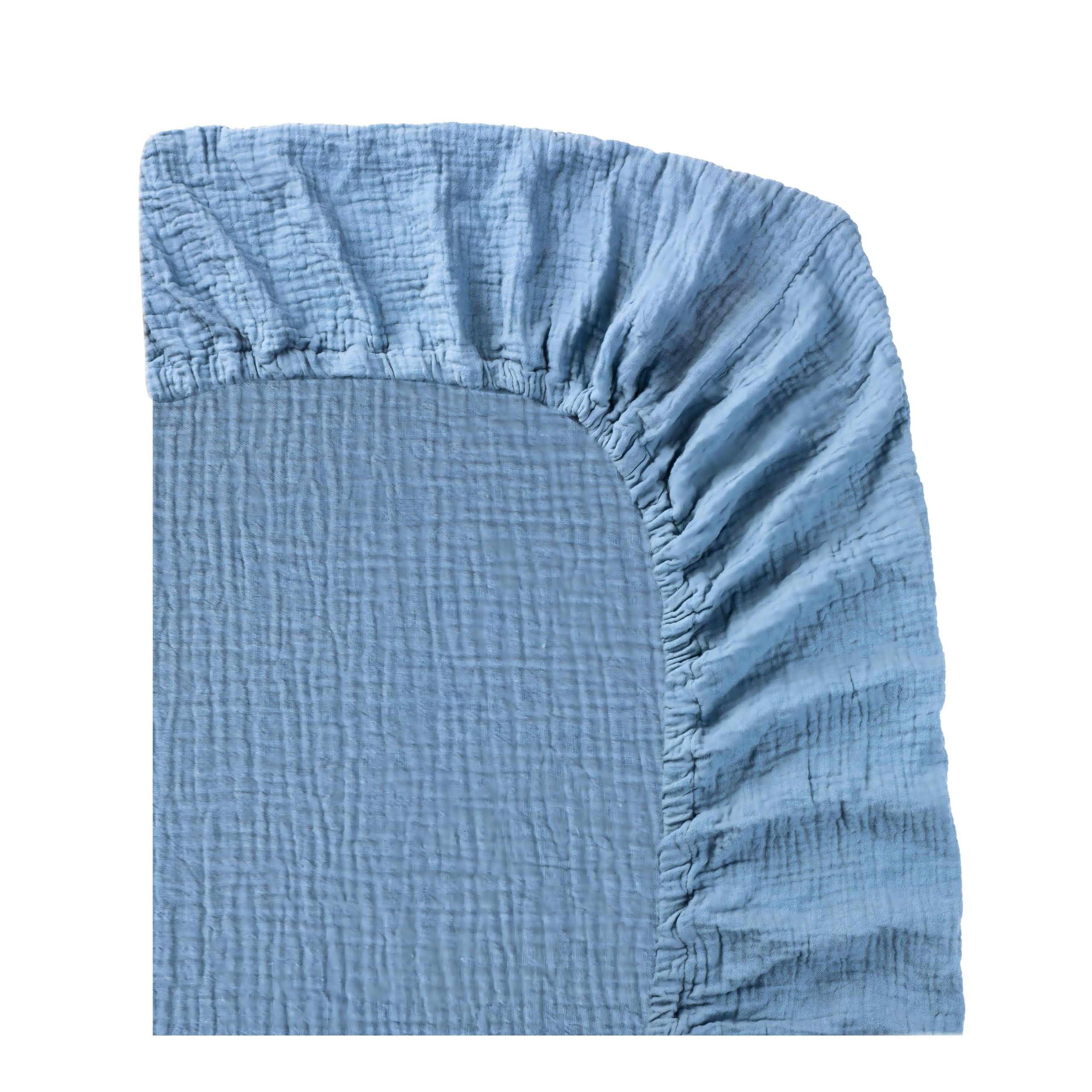 Photo 1 of Muslin Crib Sheet – 100% Cotton Baby Fitted Sheet for Boys & Girls, Ultra Soft & Breathable, Snug Fit with 360° Elastic, Fits Standard Crib Mattress 28" x 52" & Toddler Beds.
